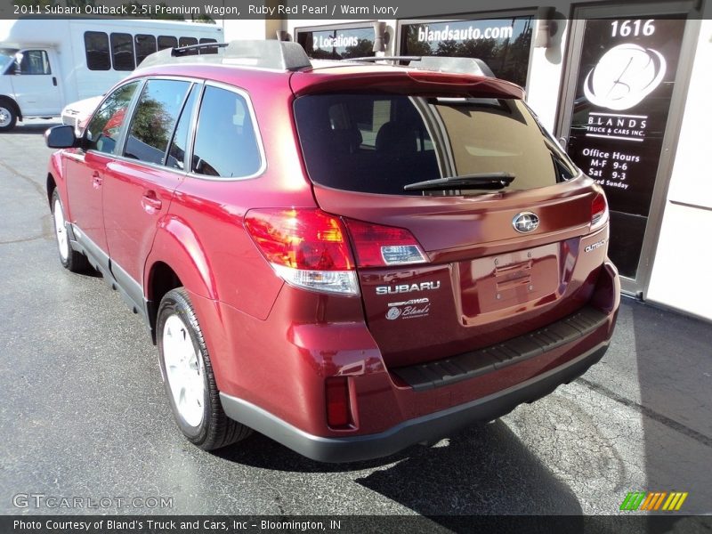 Ruby Red Pearl / Warm Ivory 2011 Subaru Outback 2.5i Premium Wagon