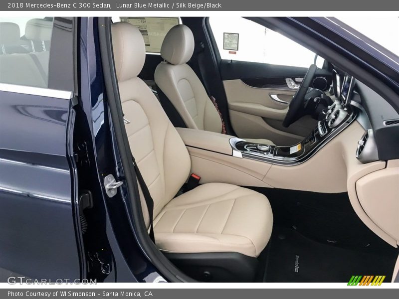 Lunar Blue Metallic / Silk Beige/Black 2018 Mercedes-Benz C 300 Sedan