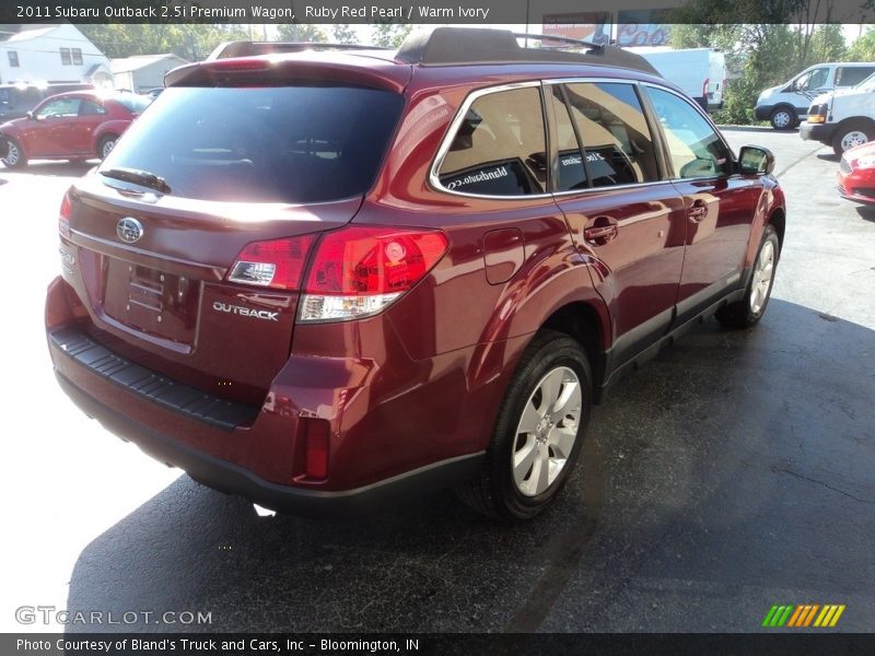 Ruby Red Pearl / Warm Ivory 2011 Subaru Outback 2.5i Premium Wagon