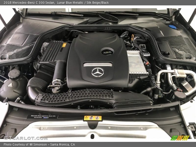 Lunar Blue Metallic / Silk Beige/Black 2018 Mercedes-Benz C 300 Sedan