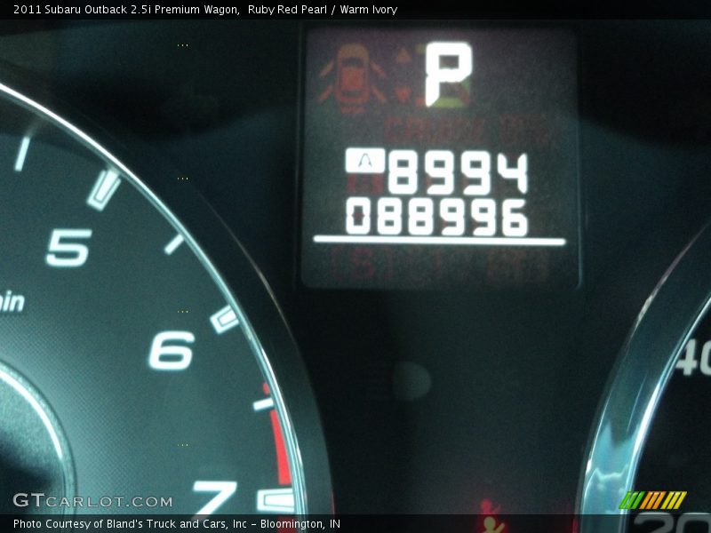 Ruby Red Pearl / Warm Ivory 2011 Subaru Outback 2.5i Premium Wagon