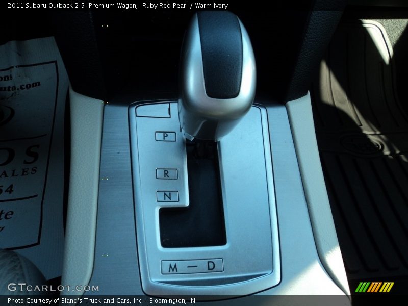 Ruby Red Pearl / Warm Ivory 2011 Subaru Outback 2.5i Premium Wagon