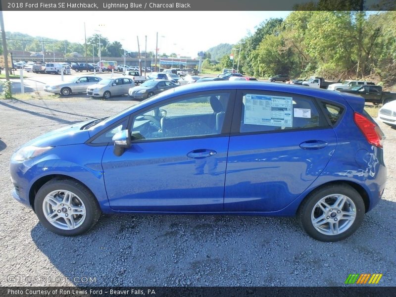 Lightning Blue / Charcoal Black 2018 Ford Fiesta SE Hatchback