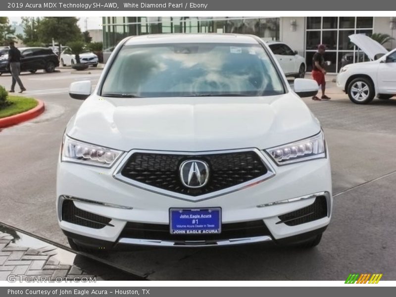 White Diamond Pearl / Ebony 2019 Acura MDX Technology SH-AWD