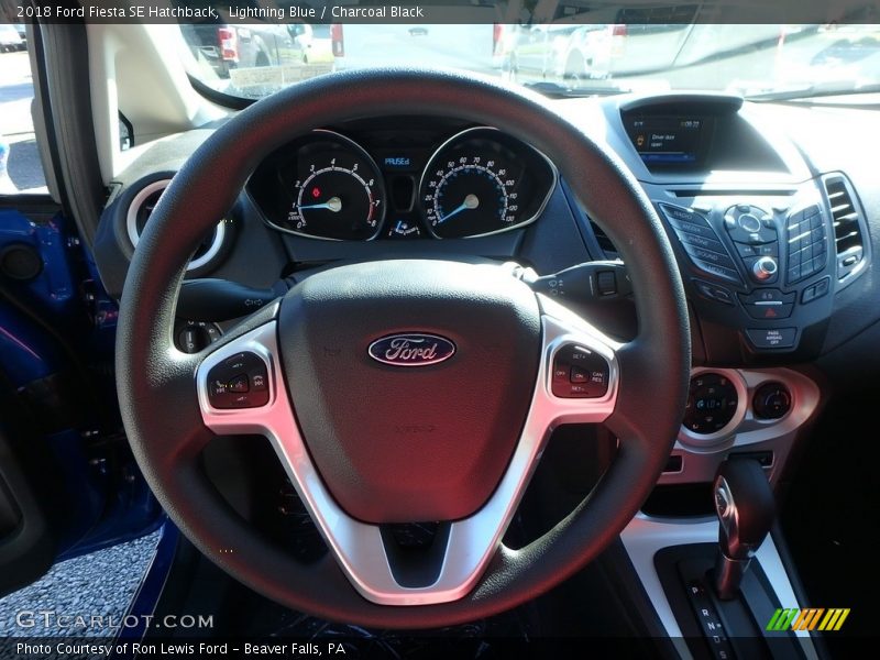 Lightning Blue / Charcoal Black 2018 Ford Fiesta SE Hatchback