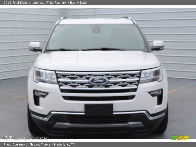 White Platinum / Ebony Black 2018 Ford Explorer Limited