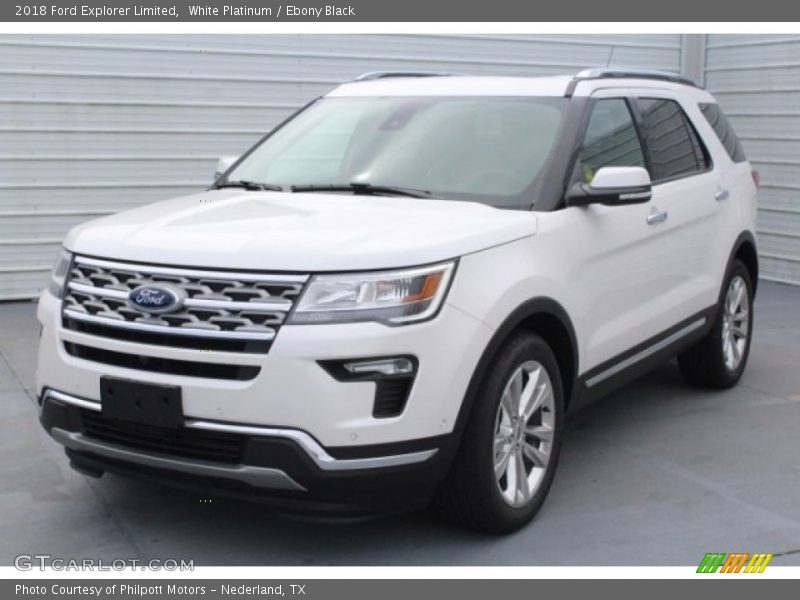 White Platinum / Ebony Black 2018 Ford Explorer Limited