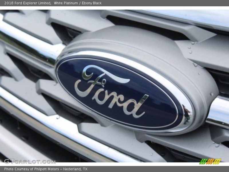 White Platinum / Ebony Black 2018 Ford Explorer Limited