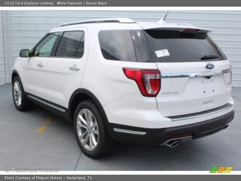 White Platinum / Ebony Black 2018 Ford Explorer Limited