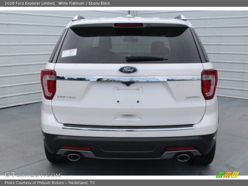 White Platinum / Ebony Black 2018 Ford Explorer Limited