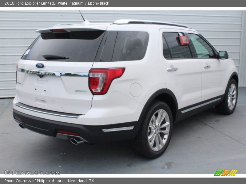 White Platinum / Ebony Black 2018 Ford Explorer Limited