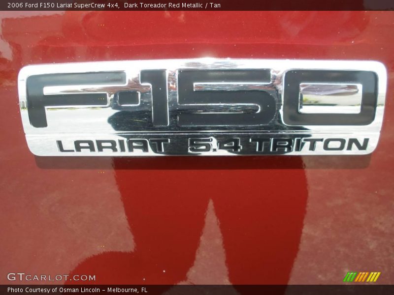 Dark Toreador Red Metallic / Tan 2006 Ford F150 Lariat SuperCrew 4x4