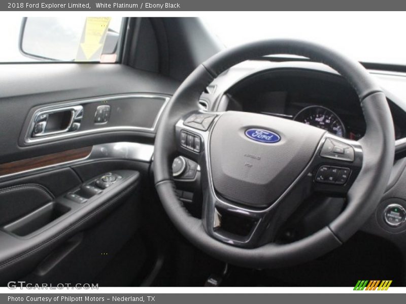 White Platinum / Ebony Black 2018 Ford Explorer Limited