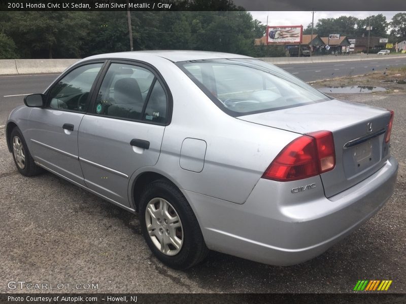 Satin Silver Metallic / Gray 2001 Honda Civic LX Sedan