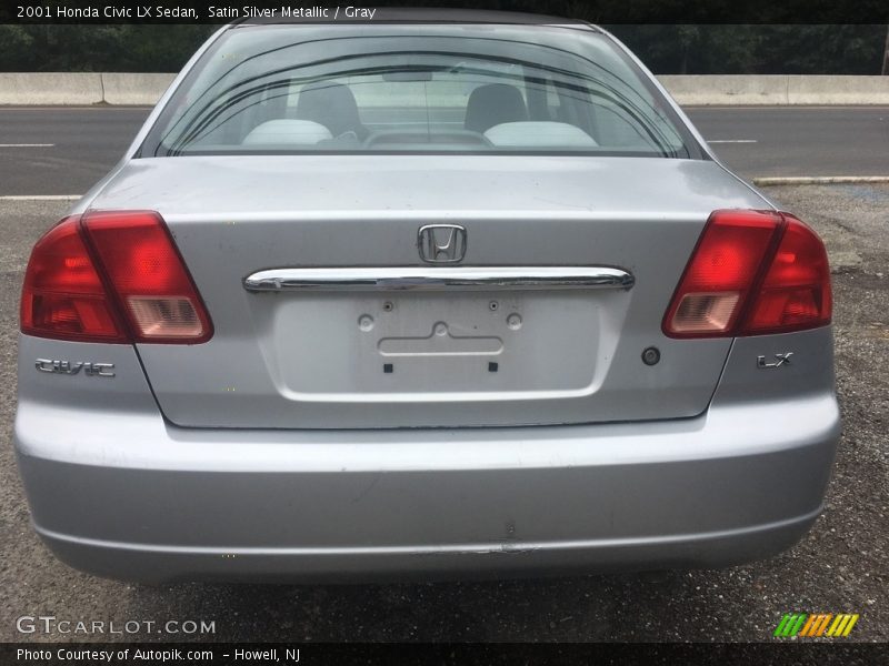 Satin Silver Metallic / Gray 2001 Honda Civic LX Sedan