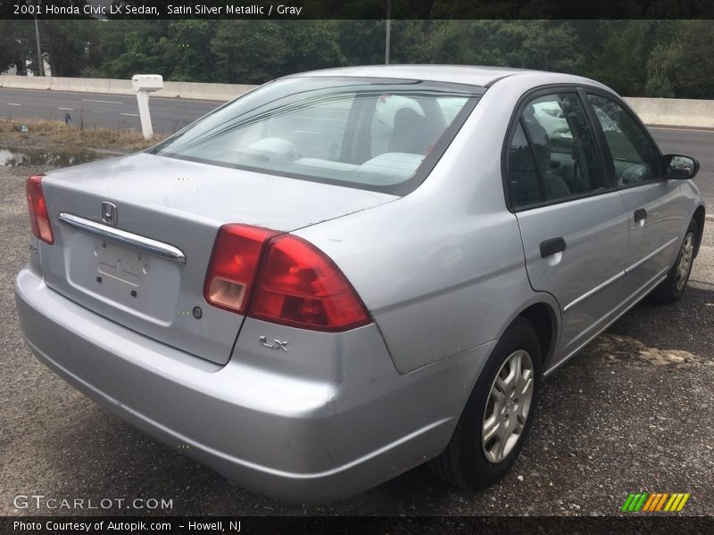 Satin Silver Metallic / Gray 2001 Honda Civic LX Sedan