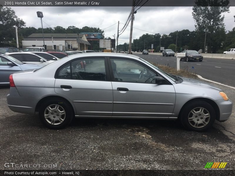 Satin Silver Metallic / Gray 2001 Honda Civic LX Sedan