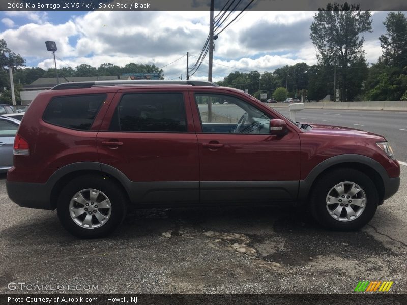 Spicy Red / Black 2009 Kia Borrego LX V6 4x4