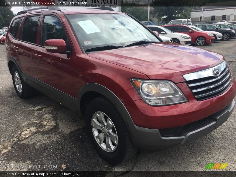 Spicy Red / Black 2009 Kia Borrego LX V6 4x4
