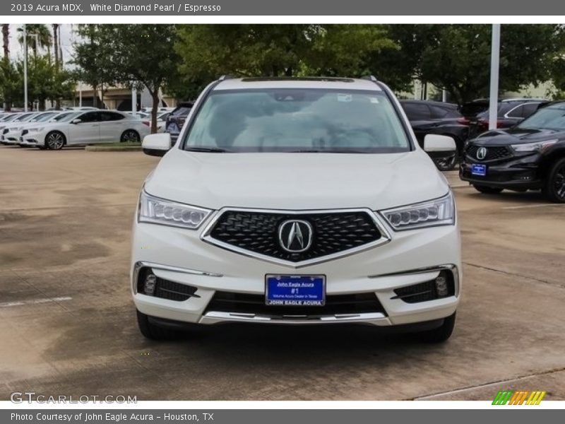 White Diamond Pearl / Espresso 2019 Acura MDX