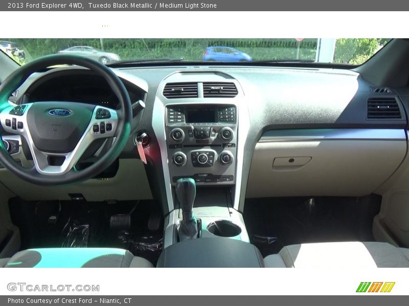 Tuxedo Black Metallic / Medium Light Stone 2013 Ford Explorer 4WD