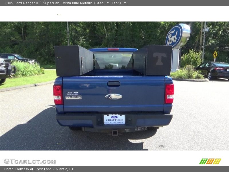 Vista Blue Metallic / Medium Dark Flint 2009 Ford Ranger XLT SuperCab