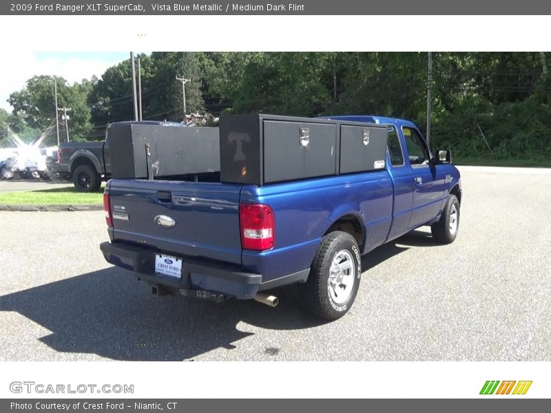 Vista Blue Metallic / Medium Dark Flint 2009 Ford Ranger XLT SuperCab