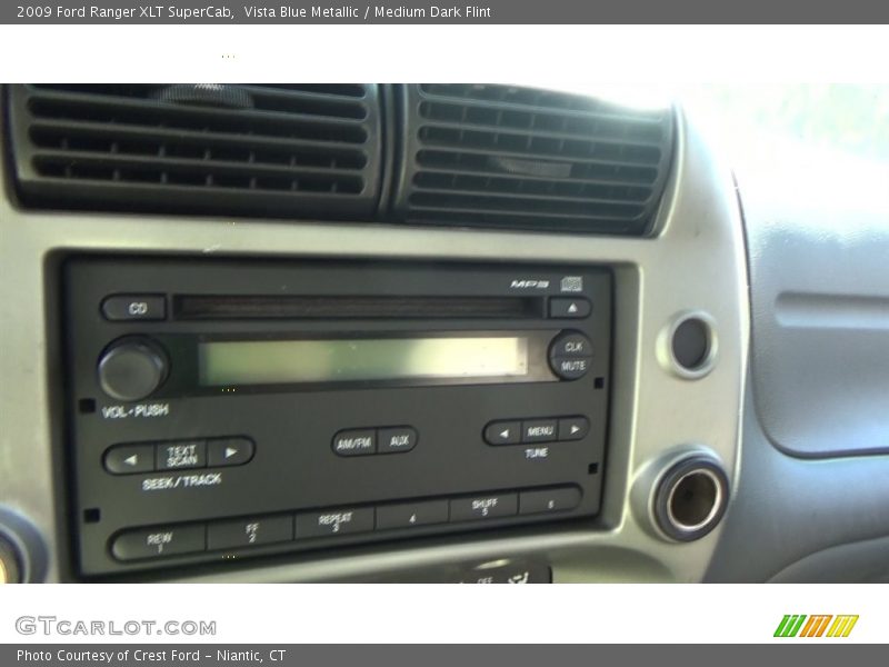 Vista Blue Metallic / Medium Dark Flint 2009 Ford Ranger XLT SuperCab