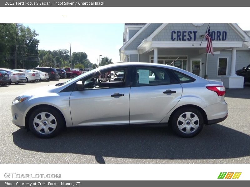 Ingot Silver / Charcoal Black 2013 Ford Focus S Sedan