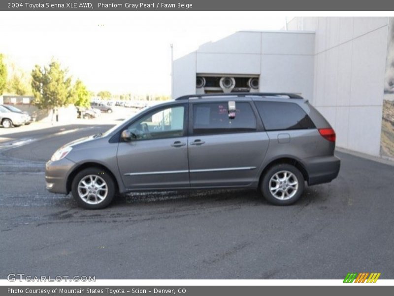 Phantom Gray Pearl / Fawn Beige 2004 Toyota Sienna XLE AWD