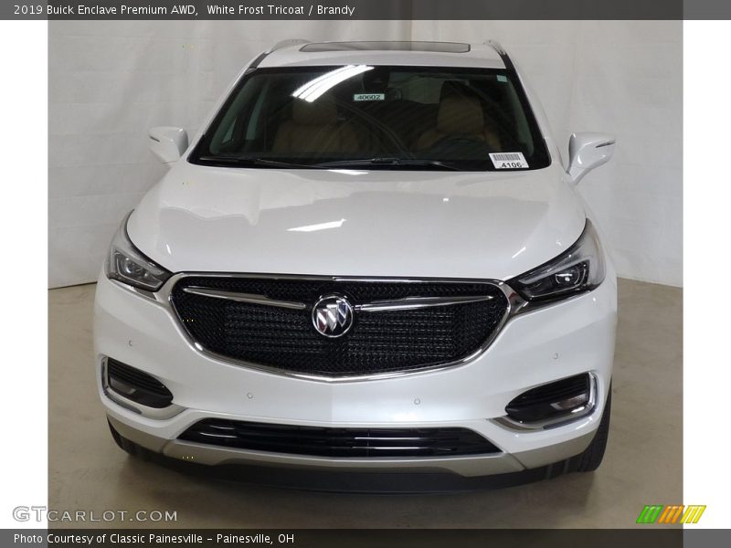 White Frost Tricoat / Brandy 2019 Buick Enclave Premium AWD