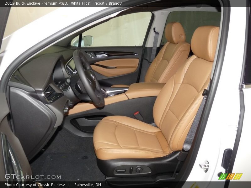 White Frost Tricoat / Brandy 2019 Buick Enclave Premium AWD