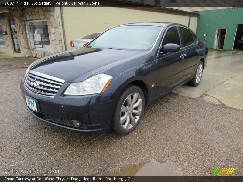 Twilight Blue Pearl / Stone 2007 Infiniti M 35x Sedan