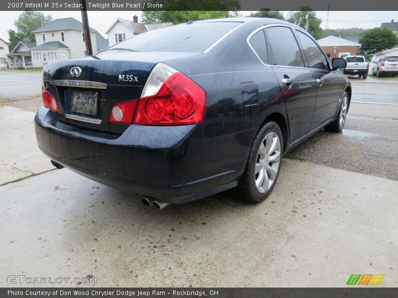 Twilight Blue Pearl / Stone 2007 Infiniti M 35x Sedan