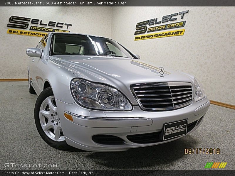 Brilliant Silver Metallic / Ash 2005 Mercedes-Benz S 500 4Matic Sedan