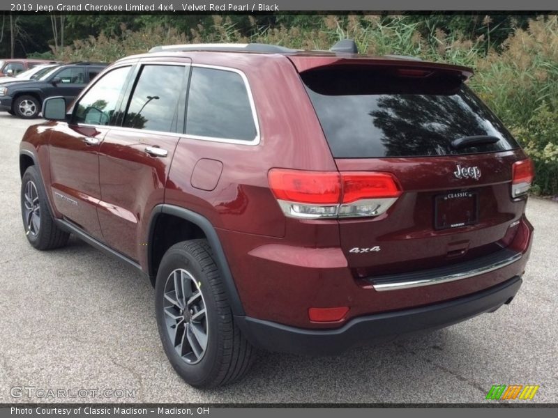 Velvet Red Pearl / Black 2019 Jeep Grand Cherokee Limited 4x4