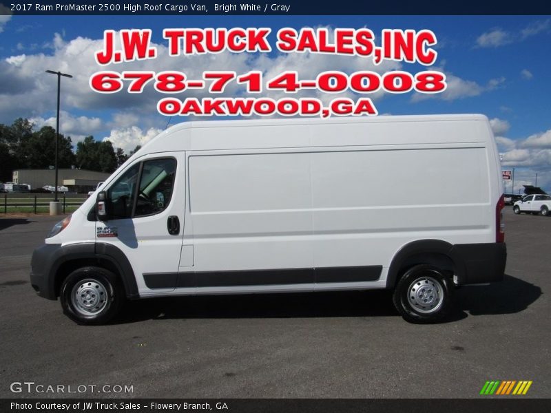 Bright White / Gray 2017 Ram ProMaster 2500 High Roof Cargo Van