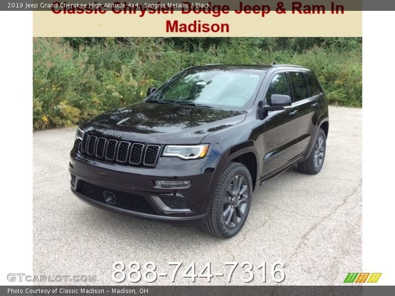 Sangria Metallic / Black 2019 Jeep Grand Cherokee High Altitude 4x4