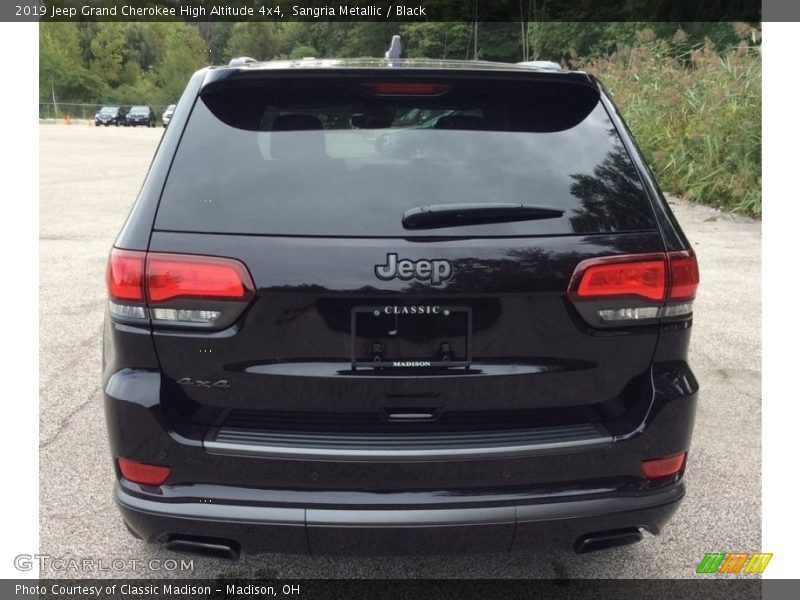 Sangria Metallic / Black 2019 Jeep Grand Cherokee High Altitude 4x4