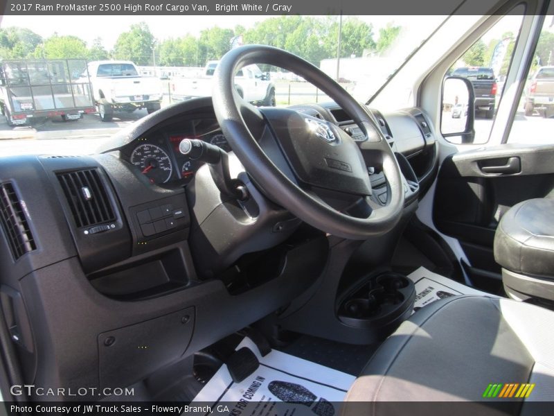 Bright White / Gray 2017 Ram ProMaster 2500 High Roof Cargo Van
