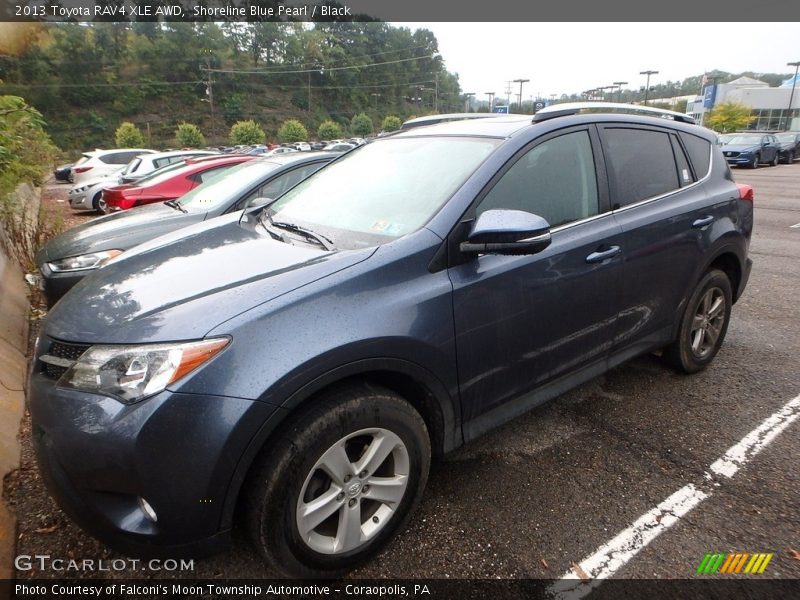 Shoreline Blue Pearl / Black 2013 Toyota RAV4 XLE AWD