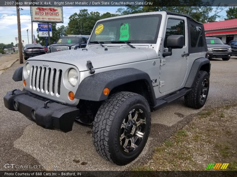 Bright Silver Metallic / Dark Slate Gray/Medium Slate Gray 2007 Jeep Wrangler X 4x4