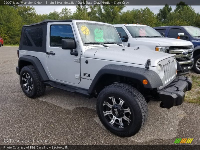 Bright Silver Metallic / Dark Slate Gray/Medium Slate Gray 2007 Jeep Wrangler X 4x4
