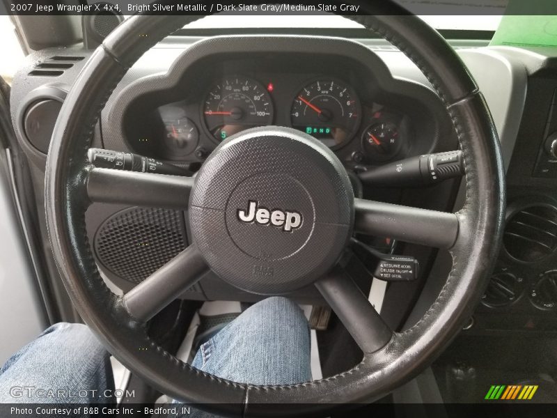 Bright Silver Metallic / Dark Slate Gray/Medium Slate Gray 2007 Jeep Wrangler X 4x4