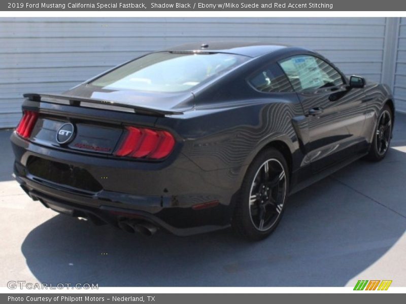 Shadow Black / Ebony w/Miko Suede and Red Accent Stitching 2019 Ford Mustang California Special Fastback