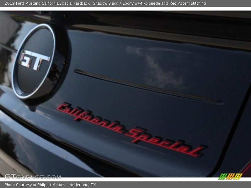 Shadow Black / Ebony w/Miko Suede and Red Accent Stitching 2019 Ford Mustang California Special Fastback