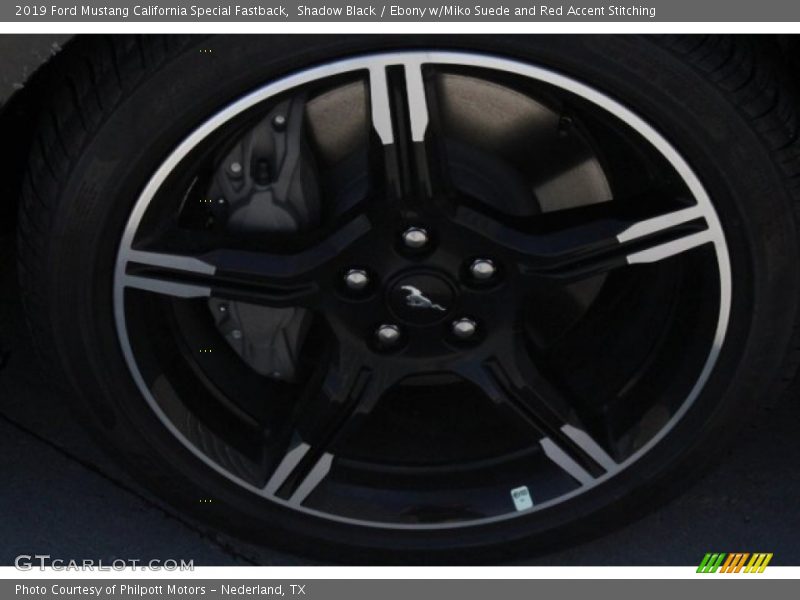 Shadow Black / Ebony w/Miko Suede and Red Accent Stitching 2019 Ford Mustang California Special Fastback