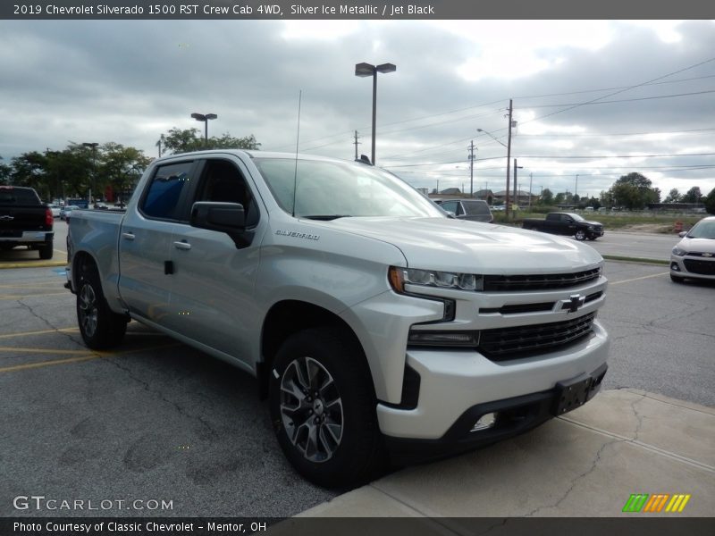 Silver Ice Metallic / Jet Black 2019 Chevrolet Silverado 1500 RST Crew Cab 4WD