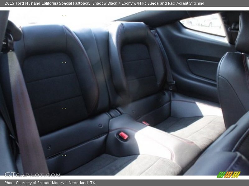 Shadow Black / Ebony w/Miko Suede and Red Accent Stitching 2019 Ford Mustang California Special Fastback