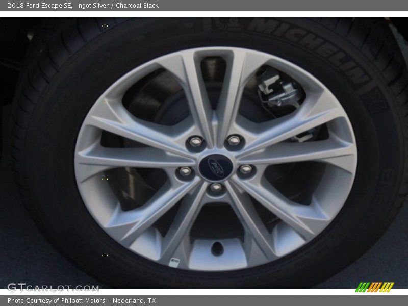 Ingot Silver / Charcoal Black 2018 Ford Escape SE